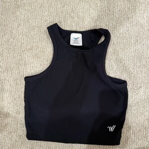 Varsity brand high neck crop workout top. S